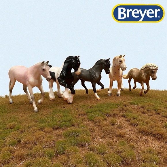 Breyer Other - VTG Breyer Mini Whinnies Lot of 5 Horses Appaloosa Shetland Pony + Accessories